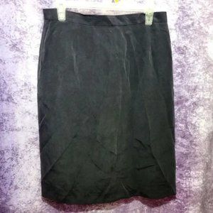 100% silk black Skirt classic style